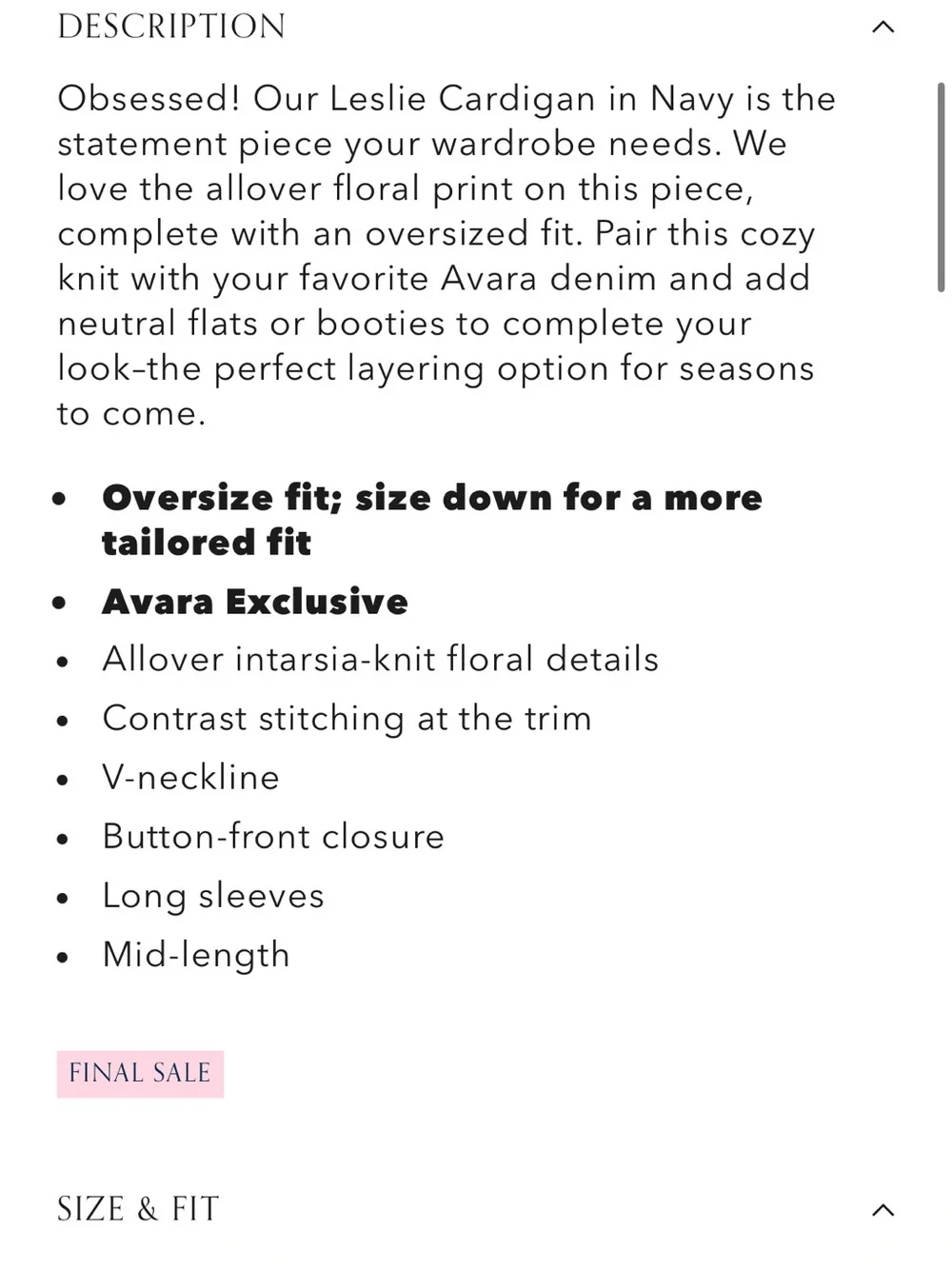 Avara Multicolor Floral Knit Cardigan - Navy & Cream